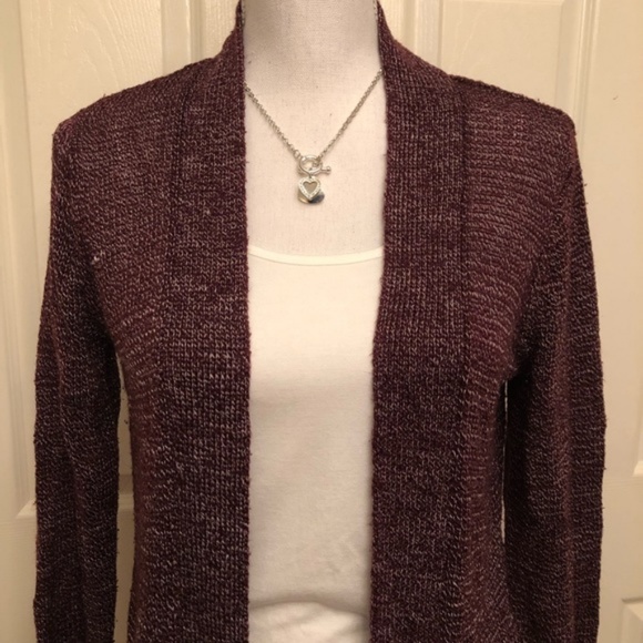 COTTON ON women's open cardigan color burgundy lightweight size S - Picture 4 of 4